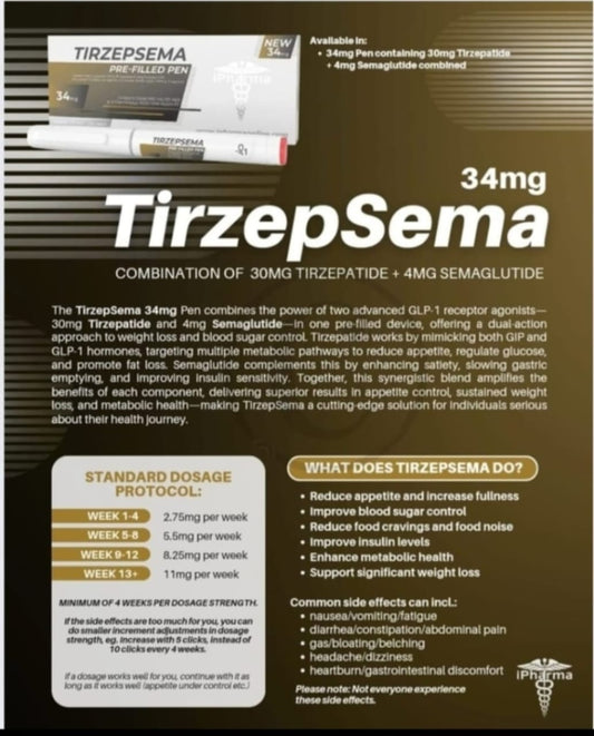 IPharma - Tirzepsema 34mg_Pre-filled Pen - 12 weeks